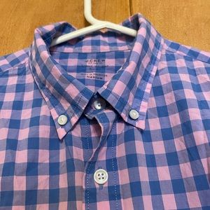 J Crew Lightweight Long Sleeve Dress Shirt- Pink and Blue